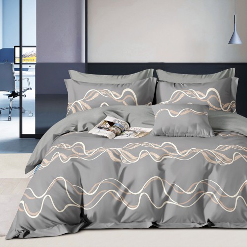 Σετ παπλωματοθήκη υπέρδιπλη Art 12608 Robert 230x250 Γκρι   Beauty Home