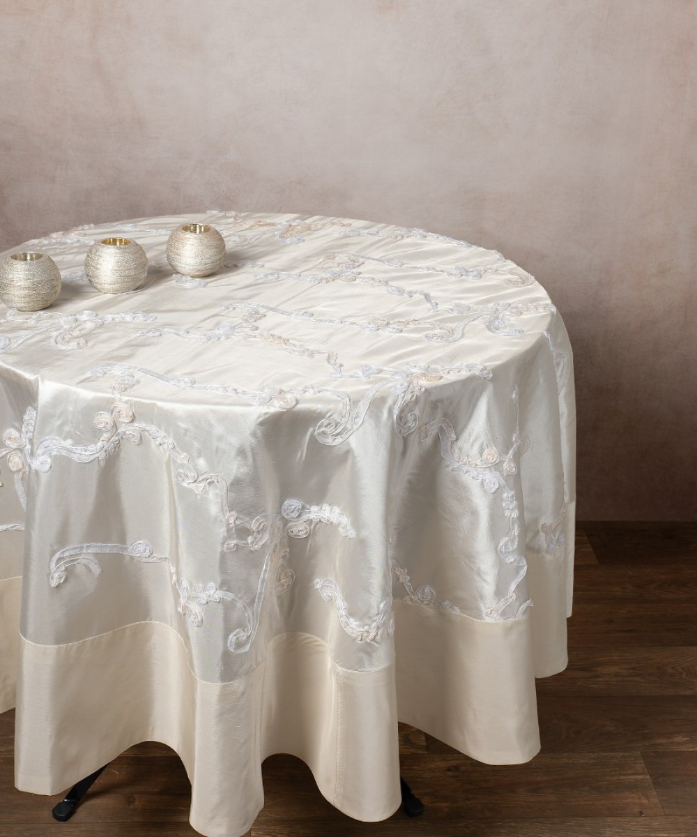 Satin Rotunda (150cm rd) 6271 Ivory