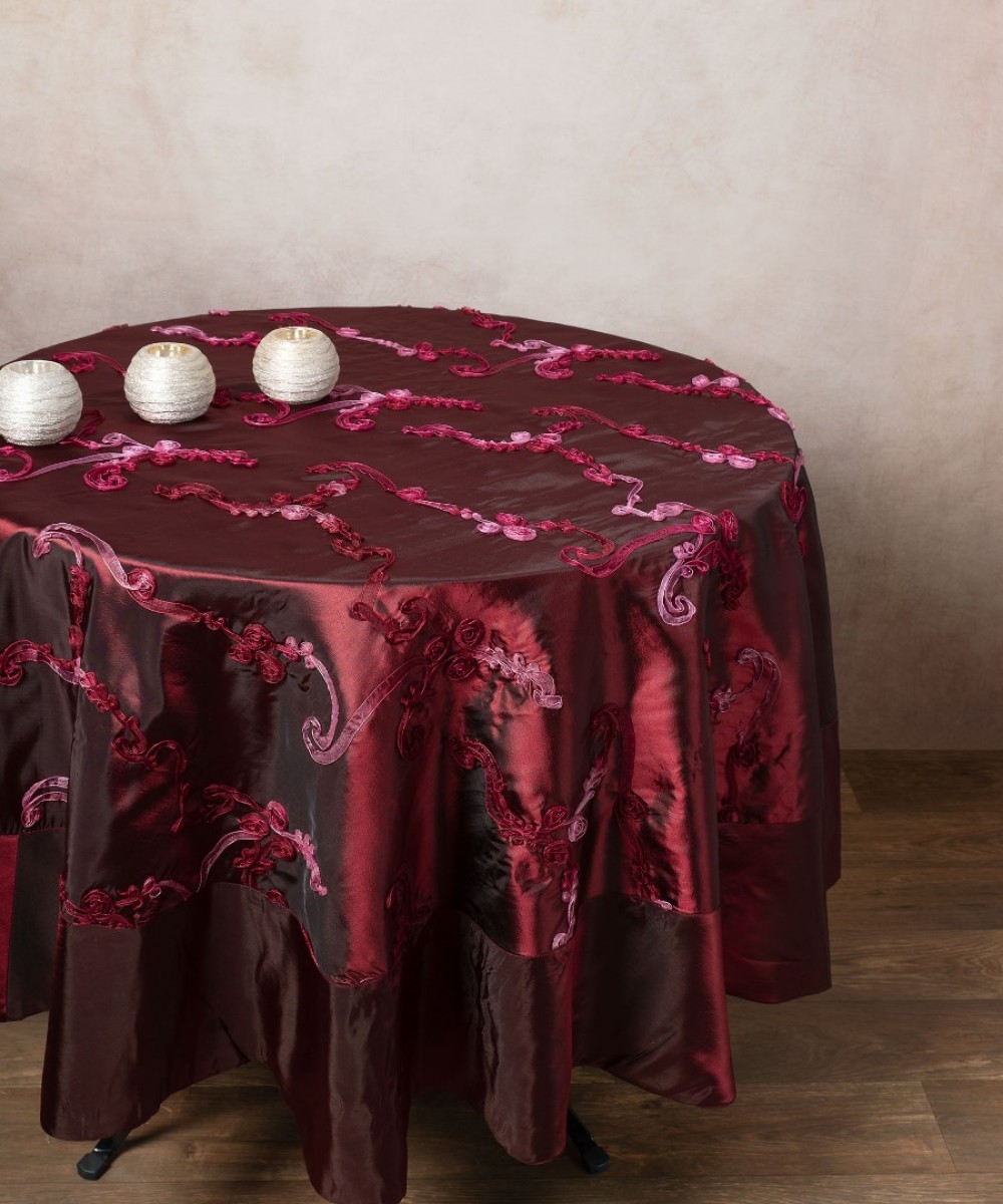 Satin Rotunda (150cm rd) 6271 Bordeaux