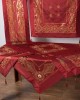 Set of 7 pieces (85cm x 85cm, 40cm x 110cm, 130cm x 130cm, 2x45cm x 45cm, 2x55cm x 55cm) 703 XN-30 Bordeaux