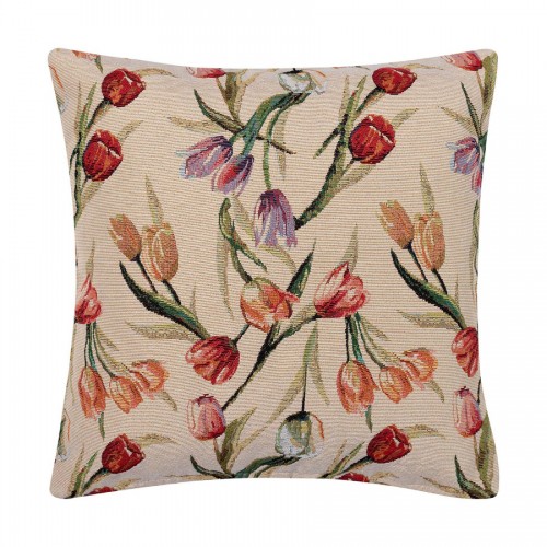 Fabric pillow case (45cm x 45cm) tulip