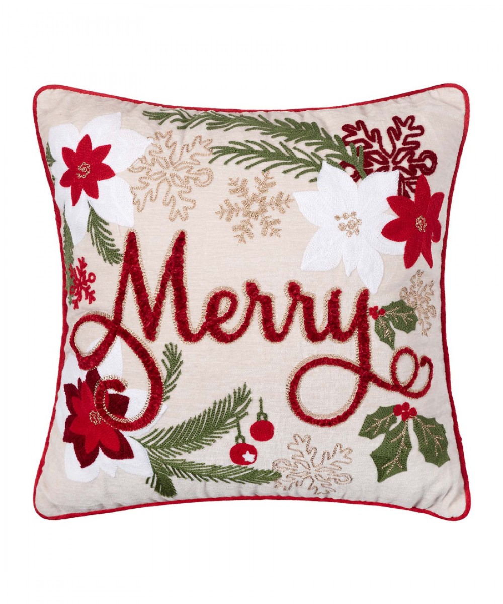 Christmas pillow case HP52216R (45cm x 45cm) ivory