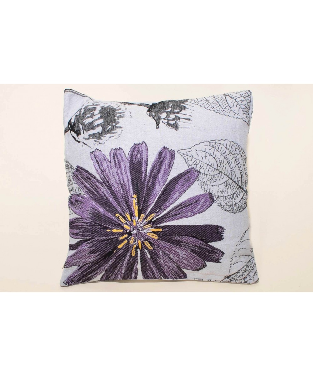 PILLOWCASE (45cm x 45cm) FLOWER PURPLE