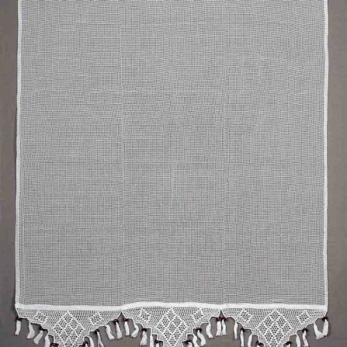 curtain 2003/1 (120cm x 150cm) white with tie