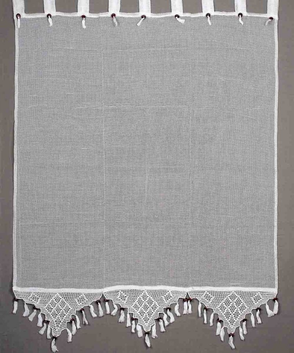 curtain 2003/1 (130cm x 240cm) white with tie