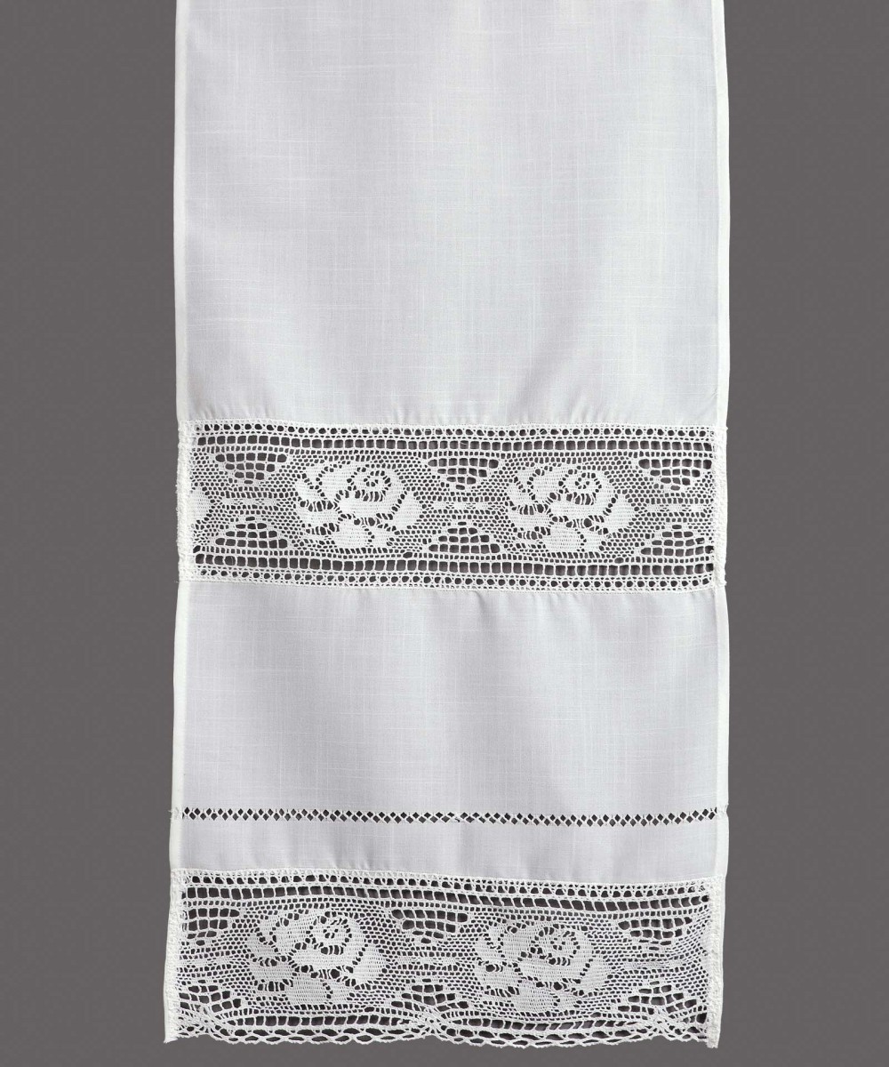 curtain 343 (90cm x 130cm) white with tunnel