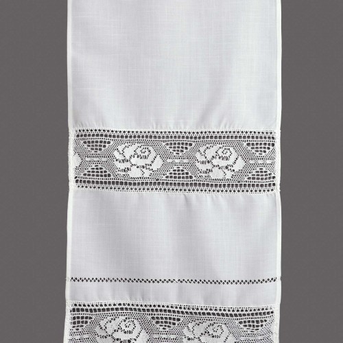 curtain 343 (90cm x 130cm) white with tunnel