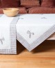 tablecloths (140cm x 180cm) bow ivory/grey