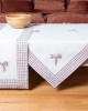 tablecloths (140cm x 180cm) bow ivory/purple