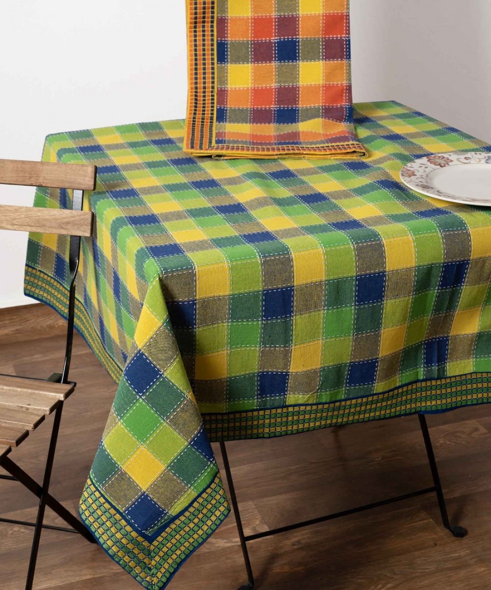 tablecloths (140cm x 240cm) moda checkered blue