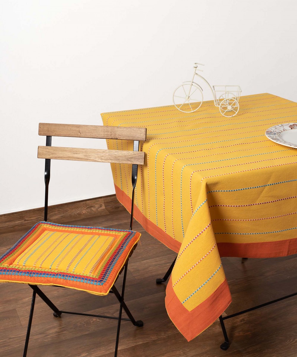 tablecloths (140cm x 240cm) moda yellow striped sash