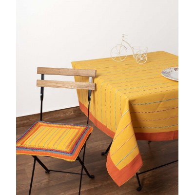 tablecloths (140cm x 240cm) moda yellow striped sash