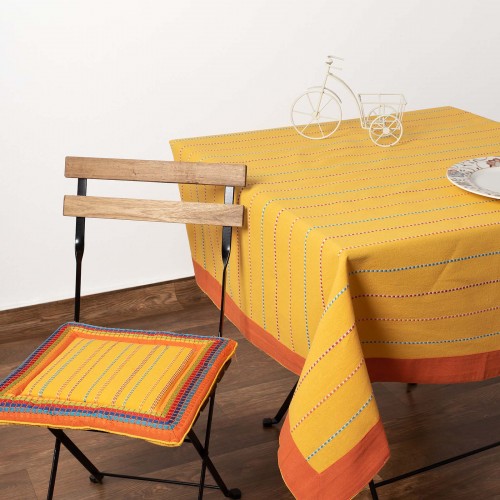 tablecloths (140cm x 240cm) moda yellow striped sash