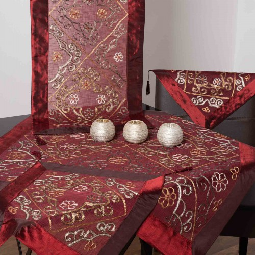 Set of 4 pieces ((90cm x 90cm 40cm x 110cm 2x40cm x 40cm ) 6110 red