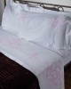 HANDMADE ANEBATO SHEET 2827 FOUR PIECES (225CM X 270CM) WHITE/PINK