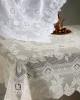 Handmade knitted mercerized tablecloth 73C (180cm x 270cm) ecru