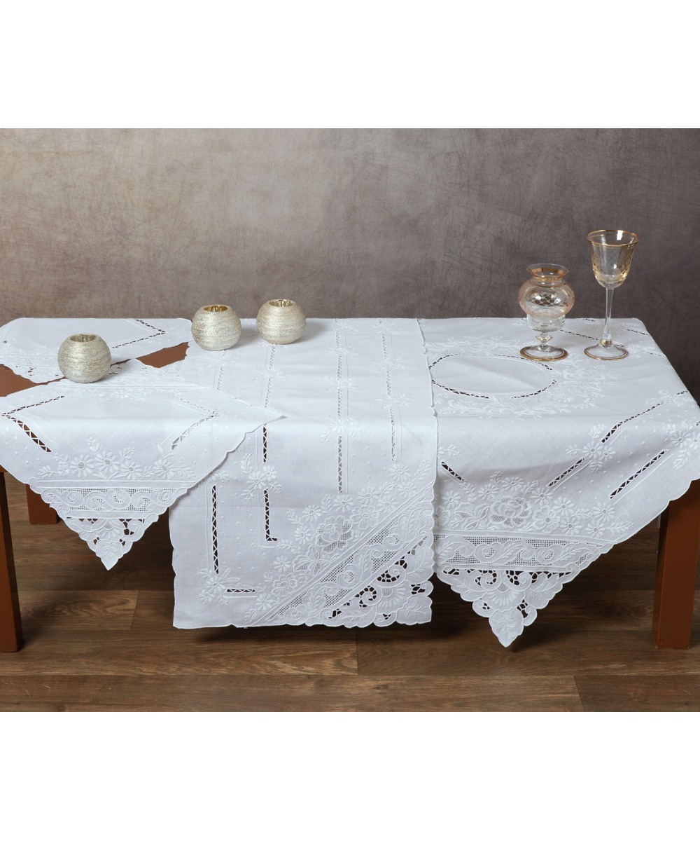 Handmade towel nx001 (60cm x 60cm) white