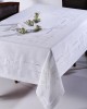 Handmade tablecloth 373 (170cm x 220cm) White