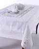 Handmade tablecloth 682 (170cm x 270cm) white