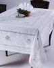 Handmade tablecloth 8702 (170cm x 220cm) white