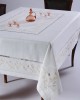 Handmade tablecloth 8302 (170cm x 220cm) white