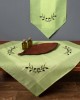 Tablecloth bg23a (160cm x 210cm) oval green with black olive