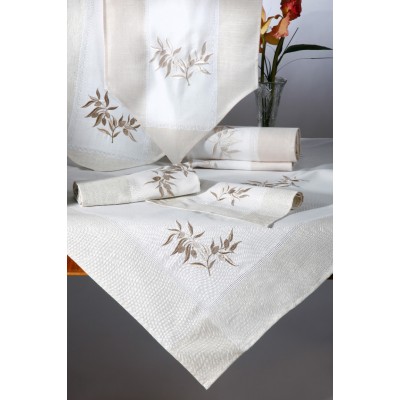 Tablecloth N5 (160cm x 210cm) oval ivory