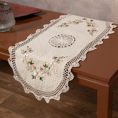 Rococo and knitted crossbar (40cm x 90cm) 3509 oval