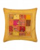 Antique pillowcase with sash (65cm x 65cm) yellow