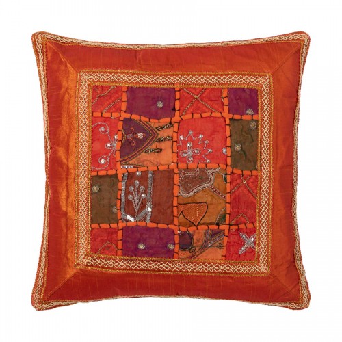 Antic pillow case with fascia (65cm x 65cm) orange