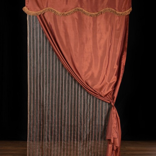 Maria curtain (150cm x 280cm) with brown tunnel