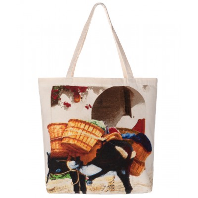 Bag with donkey print (45cm x 38cm). 