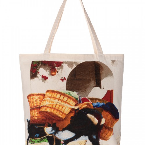 Bag with donkey print (45cm x 38cm). 