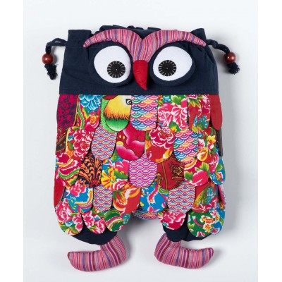 Owl backpack (40cm x 30cm) blue