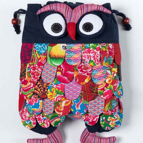 Owl backpack (40cm x 30cm) blue