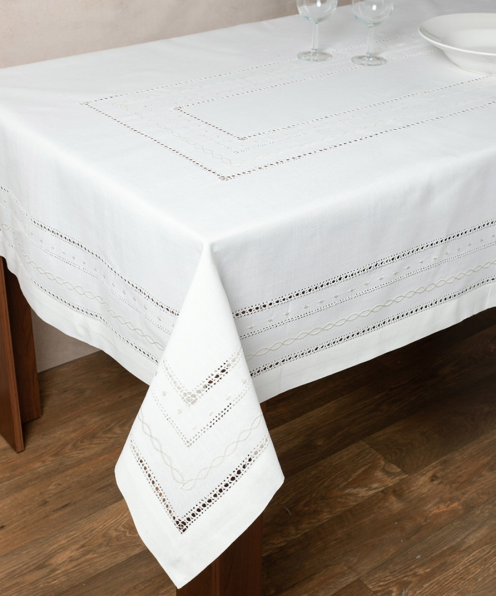 Tablecloth 602 (175cm x 350cm) white