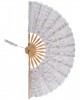 Handmade fan (27cm) white