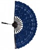 Handmade fan (27cm) blue