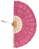 Handmade fan (27cm) pink