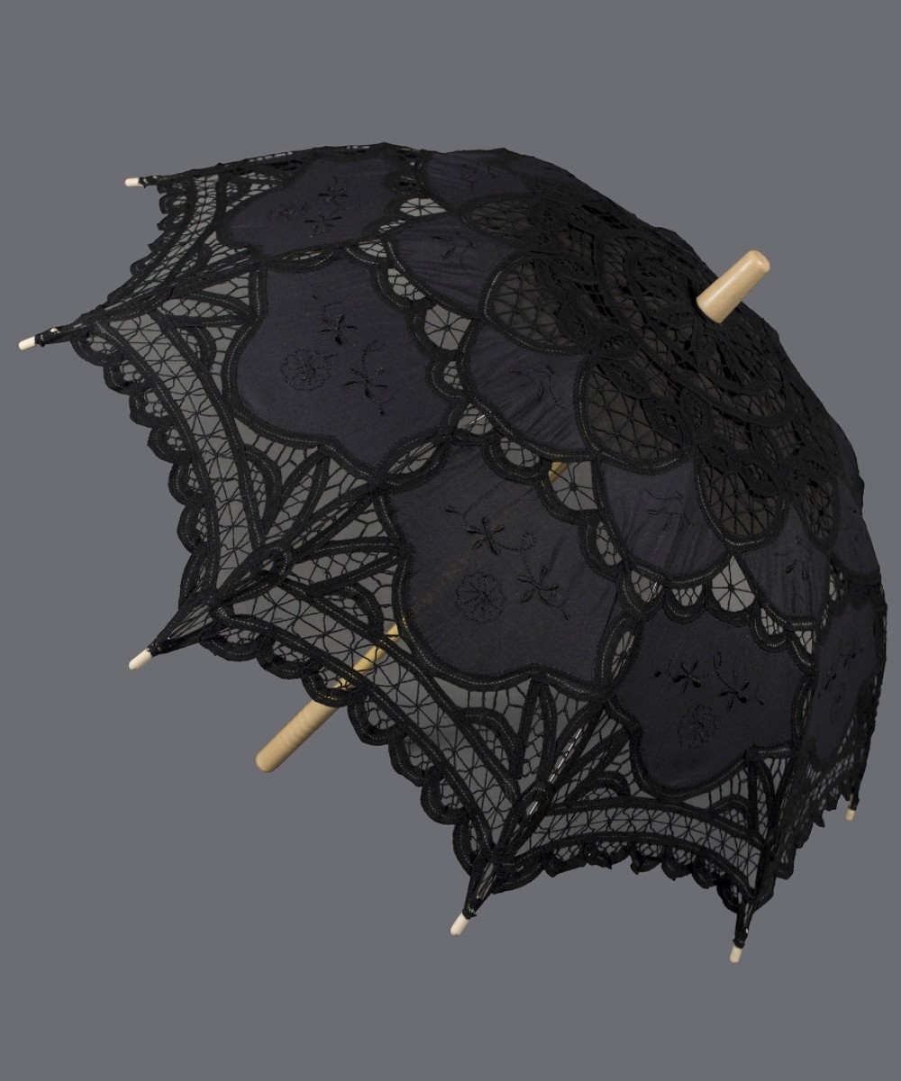 Handmade umbrella (48cm) black