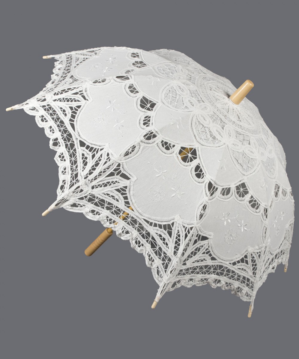 Handmade umbrella (38cm) white