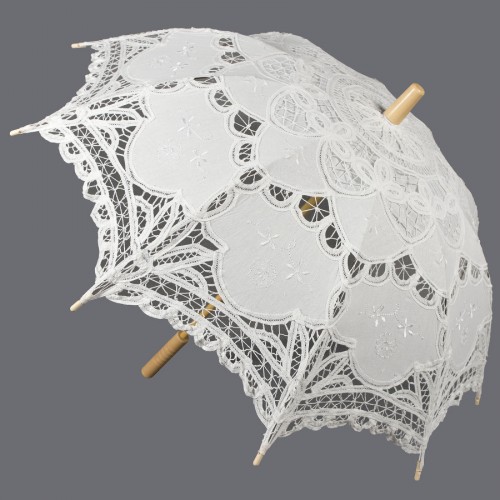 Handmade umbrella (38cm) white