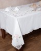 Handmade tablecloth 800a (160cm x 300cm) white with color