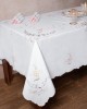 Handmade tablecloth A152 (165cm x 250cm) white with color