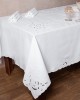 Handmade short tablecloth 950 (180cm x 260cm) white